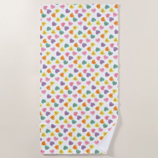 Candy Hearts Strandtuch (Vorderseite)