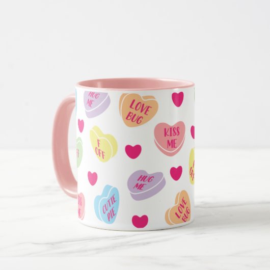 Candy Hearts Tasse (Vorderseite Links)