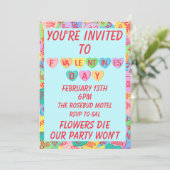 Candy Hearts V. 2.0 Einladung (Stehend Vorderseite)