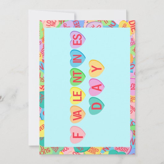 Candy Hearts V. 2.0 Feiertagskarte (Vorderseite)
