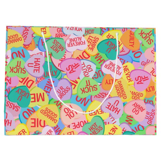 Candy Hearts V. 2.0 Große Geschenktüte (Rückseite)