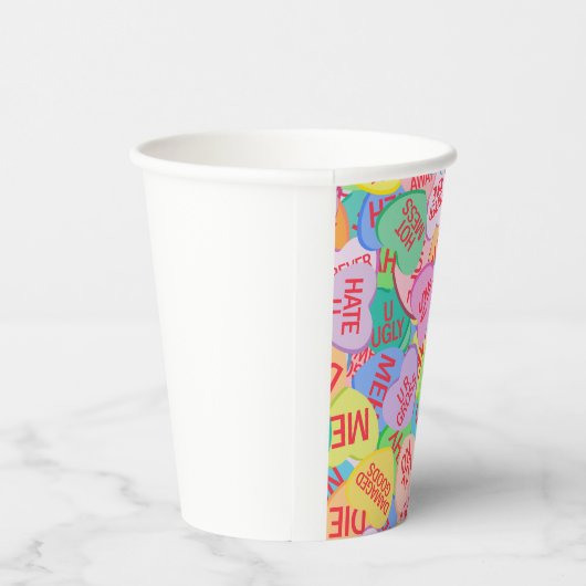 Candy Hearts V. 2.0 Pappbecher (Rechts)