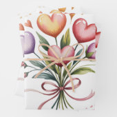 Candy hearts Valentine bouquet  Geschenkpapier Set (Beispiel)