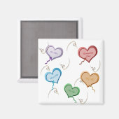 Candy Hearts Valentine Magnet (Vorderseite/Rückseite)