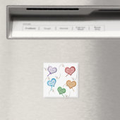 Candy Hearts Valentine Magnet (In Situ (Geschirrspüler))