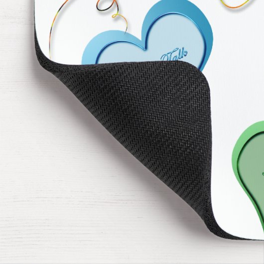 Candy Hearts Valentine Mousepad (Ecke)