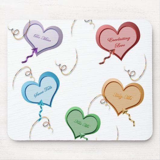 Candy Hearts Valentine Mousepad (Vorne)