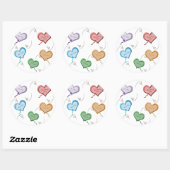 Candy Hearts Valentine Stickers (Blatt)