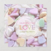Candy Hearts Valentine's Day Cocktail Party Einladung (Vorne/Hinten)