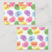 Candy Hearts Valentine's Day Note Card Mitteilungskarte (Vorne/Hinten)