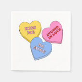 Candy Hearts Valentine's day Serviette (Vorderseite)