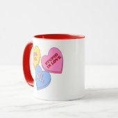 Candy Hearts Valentine's day  Tasse (Vorderseite Links)