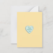 Candy Hearts Valentinstag Cards - Kinder Süßigkeit Mitteilungskarte (Rückseite)