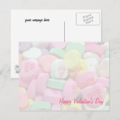 Candy Hearts Valentinstag Postkarten (Vorne/Hinten)