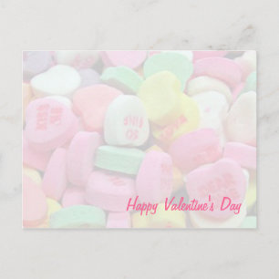 Candy Hearts Valentinstag Postkarten