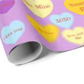 Candy Hearts Wrapping Paper Geschenkpapier (Rolleneckpunkt)