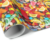 Candy Heaven - Schreiben Sie Ihr eigenes Textverar Geschenkpapier (Rolleneckpunkt)