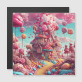 Candy House Magneteinladung (Vorne/Hinten)