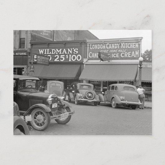 Candy & Ice Cream Shop, 1938 Postkarte (Vorderseite)