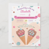 Candy Ice Creams zum Geburtstag Einladung (Vorderseite)