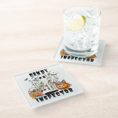 Candy Inspector Glasuntersetzer (Schrägansicht)