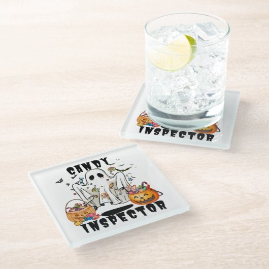 Candy Inspector Glasuntersetzer (Schrägansicht)