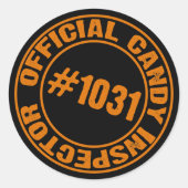 Candy Inspector Runder Aufkleber (Vorderseite)