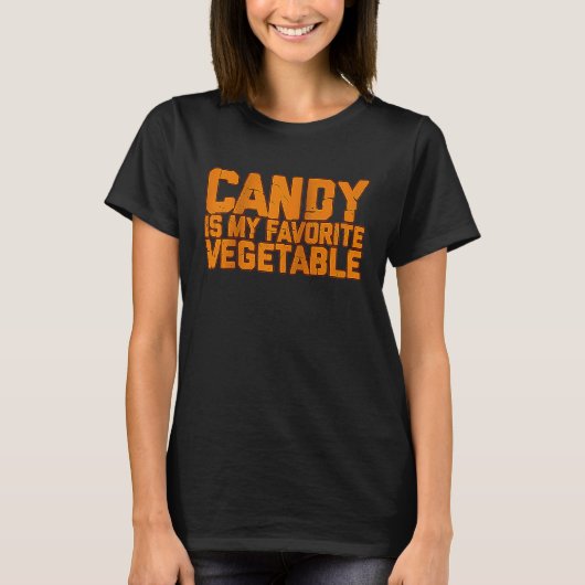 Candy Is My Favorite Vegetable  Raglan Baseball T-Shirt (Vorderseite)
