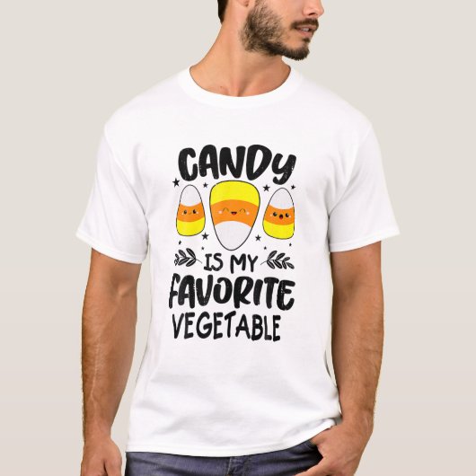 Candy ist mein liebstes Gemüse Mais Candy Hallowee T-Shirt (Vorderseite)