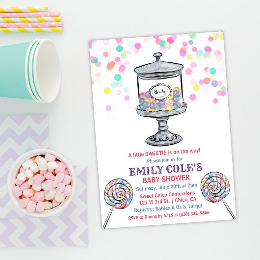 Candy Jar Sweet Baby Shower Einladung
