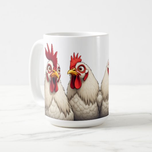 "Candy & Joe White Leghorn" Kaffeetasse (Vorderseite Links)