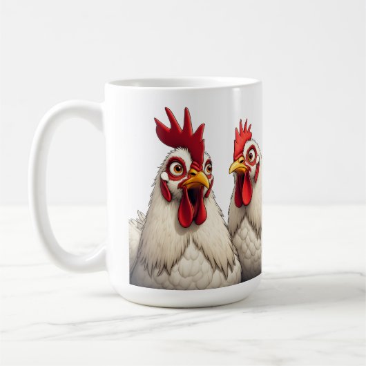 "Candy & Joe White Leghorn" Kaffeetasse (Links)