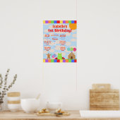 Candy Land 1b Geburtstag Milestone Poster (Küche)
