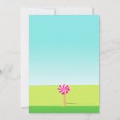 Candy Land Birthday Einladung (Rückseite)