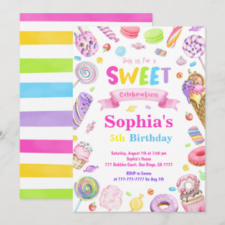 Candy Land Birthday Einladung