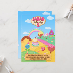 Candy Land Birthday Einladung
