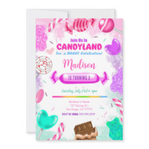 Candy Land Birthday Einladung