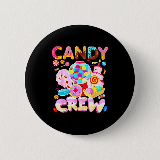 Candy Land Candy Crew Party Halloween Costumes Adu Button (Vorderseite)