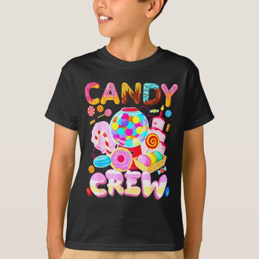 Candy Land Candy Crew Party Halloween Costumes Adu T-Shirt (Vorderseite)