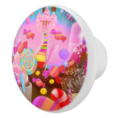 Candy Land Fantasy Cupcakes & Sweet Candy Theme Keramikknauf (Rechts)