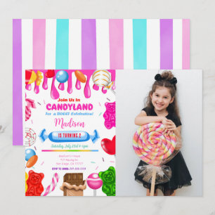 Candy land Foto-Einladung Einladung
