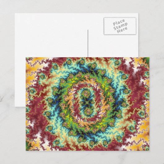 Candy Land - Fraktal Postkarte (Vorne/Hinten)