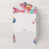 Candy Land Geburtstagsparty Einladung Tearaway UAW (Außenbereich)