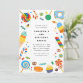 Candy Land Girl Birthday Invitation Einladung (Stehend Vorderseite)