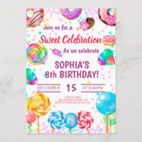 Candy Land Girl Geburtstag Sweet Celebration Regen