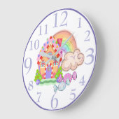 Candy Land House und Rainbow Große Wanduhr (Winkel)