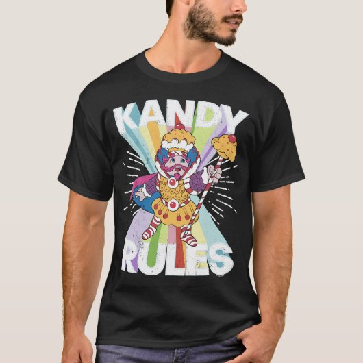 Candy Land Kandy Rules Rainbow King Kandy T-Shirt (Vorderseite)