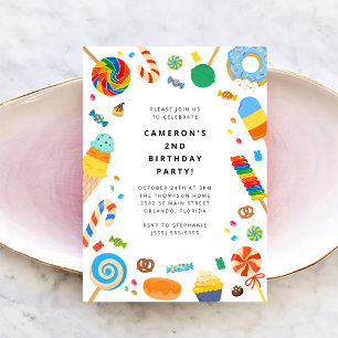 Candy Land Mädchen Geburtstagseinladung Einladung