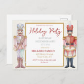 Candy Land Nussknacker Weihnachtsfeier Feiertagspostkarte (Vorne/Hinten)