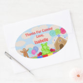 Candy Land Party Danke Aufkleber (Umschlag)